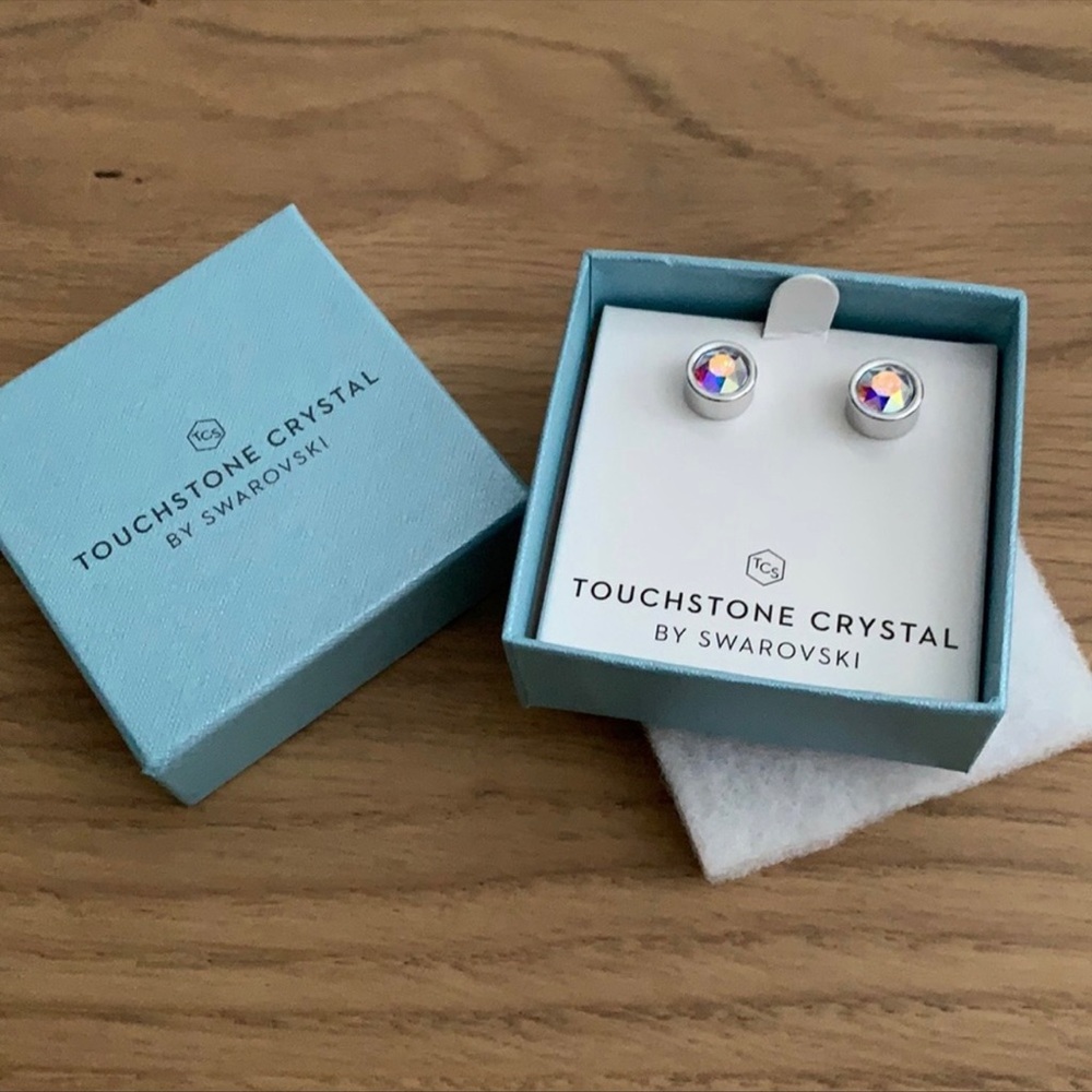 Touchstone crystal AB earrings brand new.
